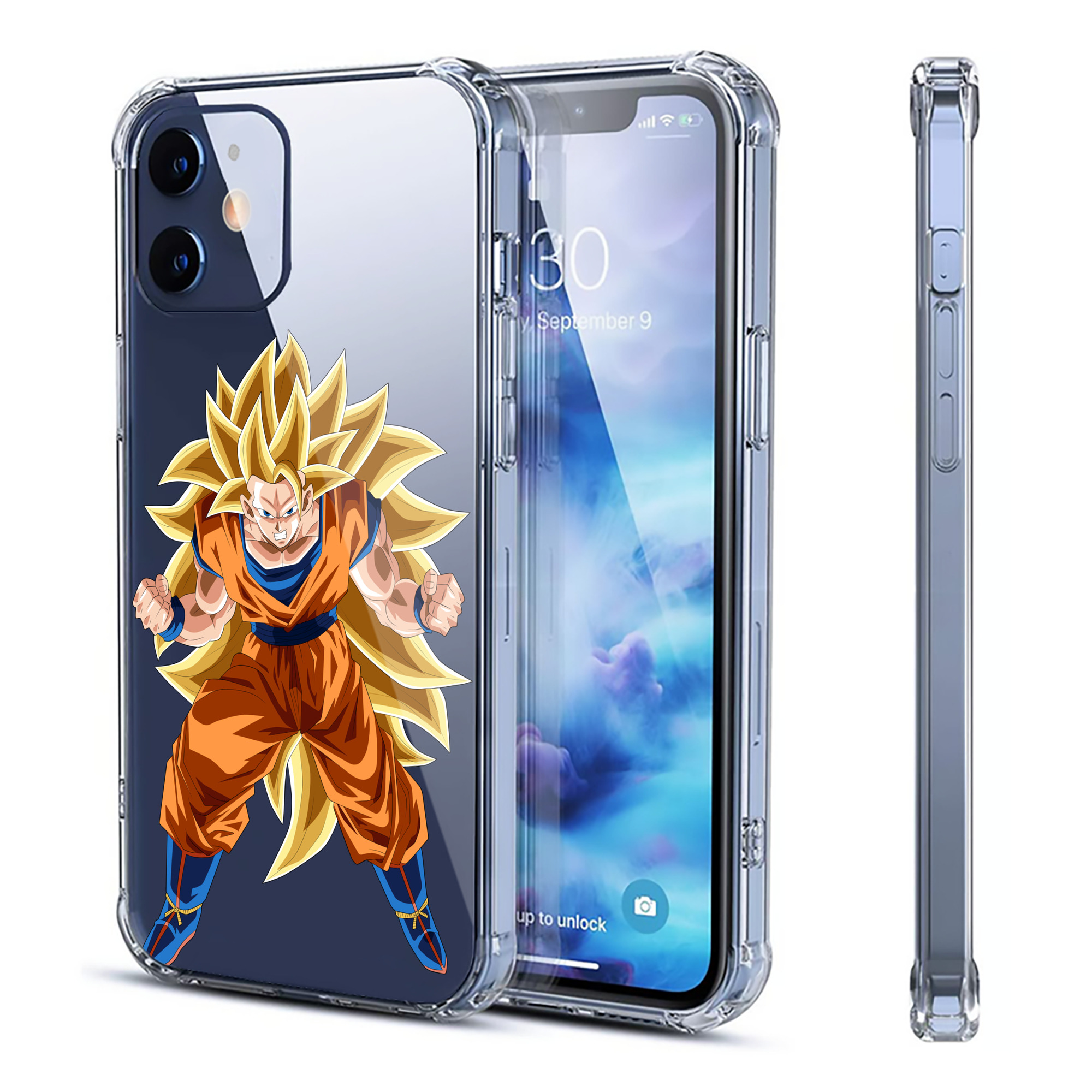 （画像用） ドラゴンボール 孫悟空（そん ごくう）Son Goku カカロット DRAGON BALL Kakarotto 【iPhone 12シリーズ対応】透明スマホケース（クリアソフトケース）